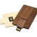 USB 2.0- флешка на 8 Гб в виде деревянной карточки с выдвижным механизмом