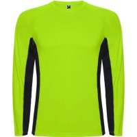 Спортивная футболка SHANGHAI L/S мужская, ФЛУОРЕСЦЕНТНЫЙ ЗЕЛЕНЫЙ/ЧЕРНЫЙ