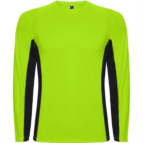 Спортивная футболка SHANGHAI L/S мужская, ФЛУОРЕСЦЕНТНЫЙ ЗЕЛЕНЫЙ/ЧЕРНЫЙ