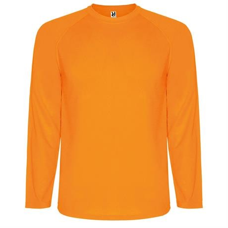 Спортивная футболка MONTECARLO L/S мужская, ФЛУОРЕСЦЕНТНЫЙ ОРАНЖЕВЫЙ
