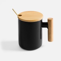 Кружка с ложкой Eco Fusion, черная