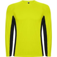 Спортивная футболка SHANGHAI L/S мужская, ФЛУОРЕСЦЕНТНЫЙ ЖЕЛТЫЙ/ЧЕРНЫЙ