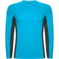 Спортивная футболка SHANGHAI L/S мужская, БИРЮЗОВЫЙ/ТЕМНЫЙ ГРАФИТ