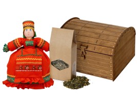Подарочный набор Кремлевский: кукла на чайник, чай фруктовый